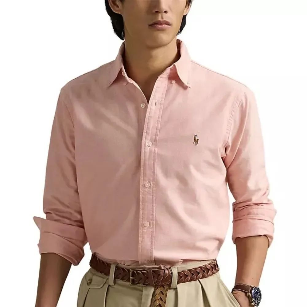 Ralph Lauren Iconic Oxford Sport Shirt Light Pink Buttondown Long Sleeve Size 14